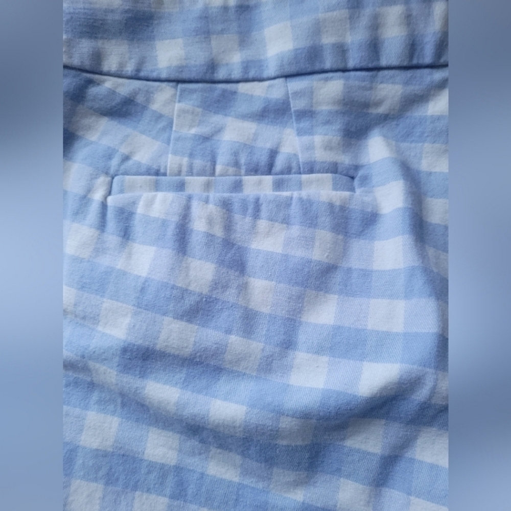J.Crew Women's Plaid Stretch Cotton Shorts Blue & White 2 XS/S - Picture 9 of 16